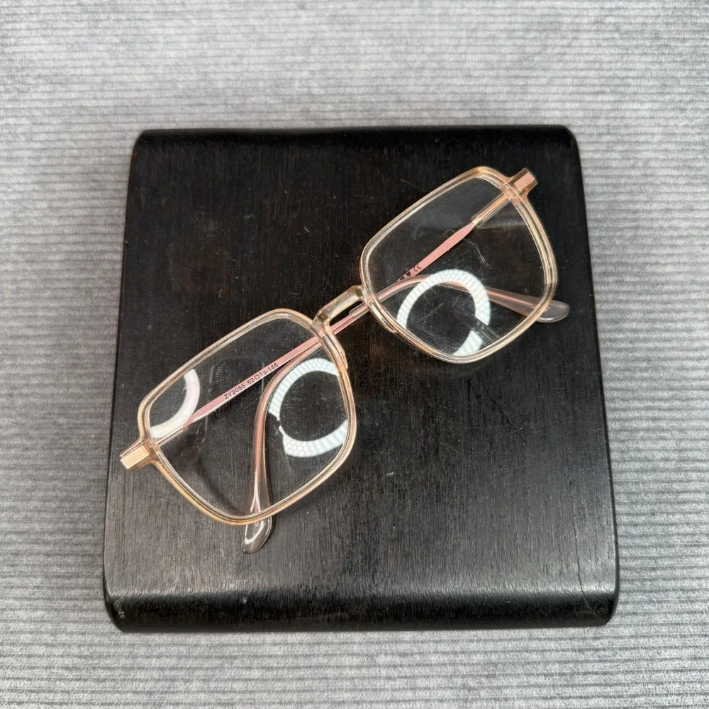 Zenni Optical Square Y2K Eyeglasses Frames‎ Rose Gold  Pink ZY2055 52-18-146